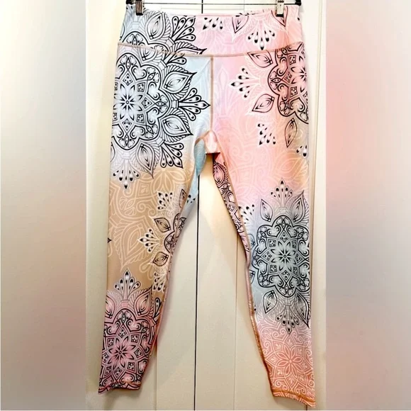 Printed Leggings Multicolor Sz 2XL By H Juleericher NEW! - Picture 3 of 4